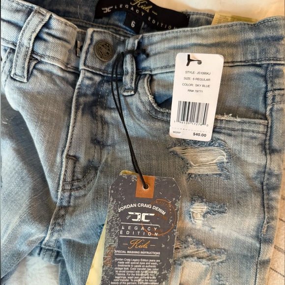JORDAN CRAIG Distressed Straight Jeans size 6, NWT - Picture 4 of 4